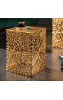 Set von 2 "Cory" seitentische aus stahl und gold