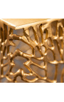 Набор из 2 приставных столиков "Cory" из стали и золотого металла