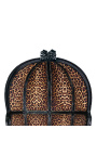 Baroková stolička Grand Porter's leopard látka a čierne drevo