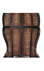 Baroková stolička Grand Porter's leopard látka a čierne drevo