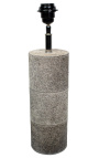 Base della lampada rotonda in cuoio grigio