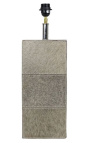 Gray cowhide rectangular lamp base
