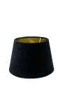 Lámpara de terciopelo negro y interior dorado 25 cm de diámetro