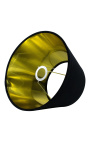 Svart sammetslampskärm och gyllene inredning 30 cm i diameter