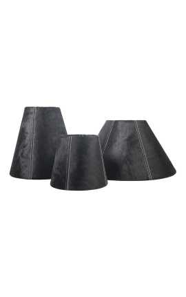 Black cowhide shade 18 cm in diameter