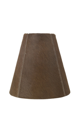 L'ombrello in pelle di mucca marrone 26 cm in diametro