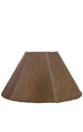 Brown cowhide lampshade 39 cm halkaisijalla