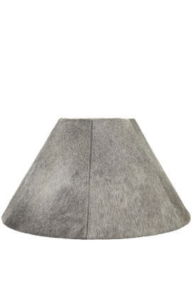 Grå cowhide lampe skygge 39 cm i diameter