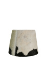 Black and white cowhide lampshade 20 cm in diameter