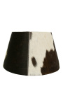 Black and white cowhide lampshade 30 cm in diameter