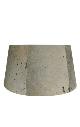 Svart-hvid cowhide lampe skygge 50 cm i diameter