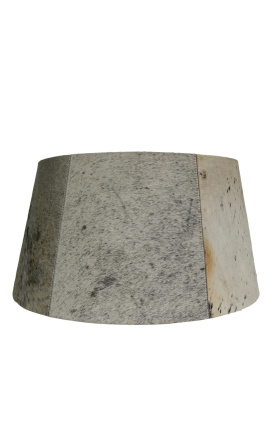 Fekete és fehér cowhide lampshade 50 cm átmérőben