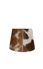 Brown és fehér cowhide lampshade 20 cm átmérőben