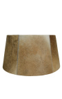 Brown and white cowhide lampshade 50 cm in diameter