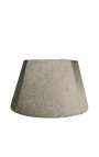 Grauer Lampenschirm aus Rindsleder mit einem Durchmesser von 30 cm