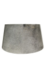 Gray cowhide lampshade 50 cm in diameter