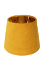 Abat-jour en velours miel et intérieur doré 45 cm de diamètre
