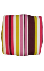 Barokk fotskammel Louis XV Multicolor striper og glanset svart tre - 8