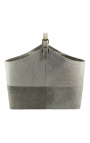 Gray cowhide handbag or magazine holder