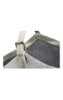 Handväska eller tidningshållare i grå kohud