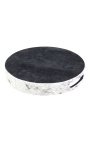 Round black and white Cowhide Serving Platters (Set of 3)