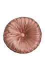 Coussin rond en velours couleur rouille 40 cm diamètre