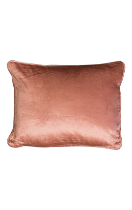 Rectangular rust-colored velvet cushion 35 x 45