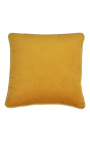 Cuscino quadrato in velluto color miele con treccia ritorta oro 45 x 45