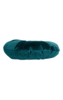 Πυρηνικό μπλε χρωματιστό velvet cushion 40 cm διαμέτρου