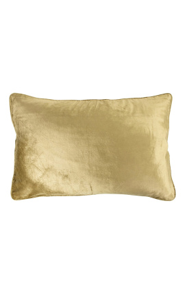 Правоъгълна кадифена възглавница в цвят злато 35 х 45