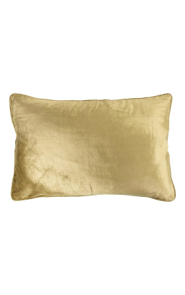 Almofada retangular de veludo dourado 35 x 45