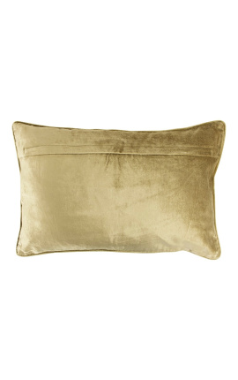 Almofada retangular de veludo dourado 35 x 45