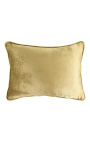 Duża prostokątna poduszka aksamitna w kolorze złotym 40 x 60
