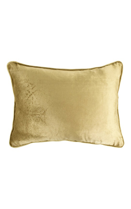 Duża prostokątna poduszka aksamitna w kolorze złotym 40 x 60