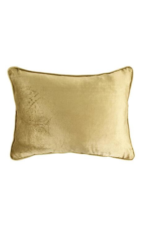 Large rectangular golden velvet cushion 40 x 60