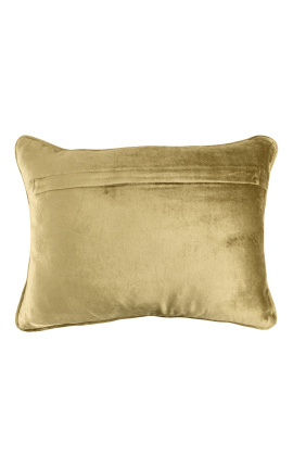 Large rectangular golden velvet cushion 40 x 60