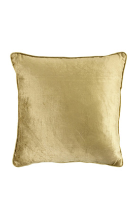 Cuscino quadrato in velluto dorato 45 x 45