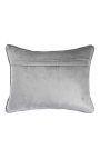 Rectangulaire grijze-kleurige velvet cushion 35 x 45