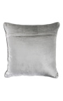 Kvadratinė pilkos spalvos aksominė pagalvėlė 45 x 45
