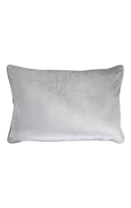 Grande cuscino rettangolare in velluto grigio 40 x 60