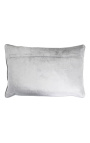 Grand coussin rectangulaire velours gris 40 x 60