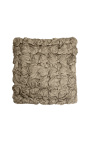 Taupe-kleurrijke smok velvet vierkant cushion 30 x 30