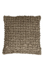 Taupe-kolorowy Smok velvet kwadratowy cushion 45 x 45