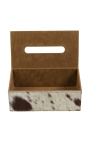 Brown and White Cowhide Rectangular Serving Platters (Set of 3)
