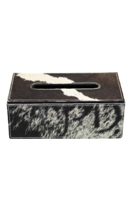 Black and white Cowhide Rectangular Serving Platters (Set of 3)