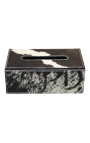 Black and white Cowhide Rectangular Serving Platters (Set of 3)