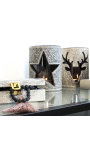 Gray Cowhide Square Jewelry Box Set (Set of 3)