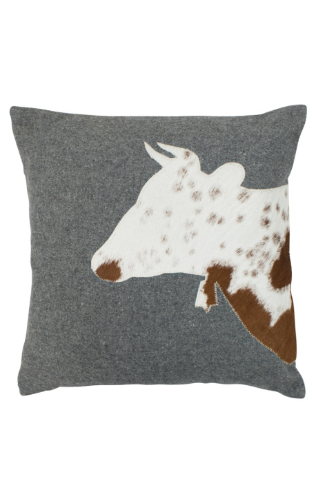 Plac Cushion w Cowhide i wool "kowa" 45 x 45