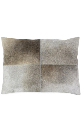 Ορθογώνιο μαξιλάρι σε γκρι δέρμα αγελάδας 60 x 45