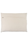 Cuscino rettangolare in cuoio grigio con bretelle 45 x 35
